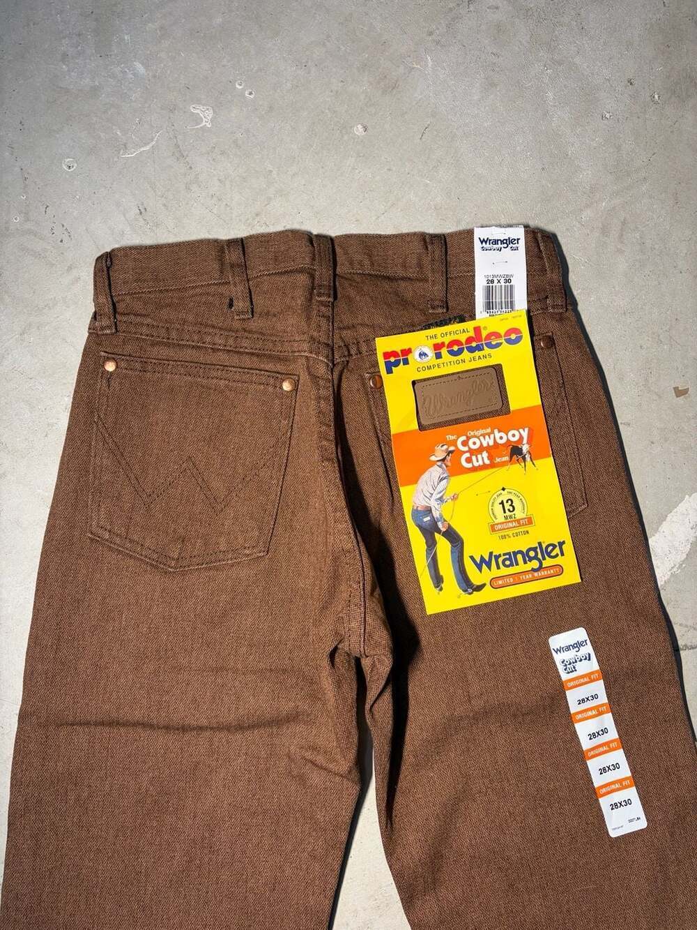 Wrangler Cowboy Cut 13MWZ Original Fit Jeans in Black Whiskey (28x30) NWT